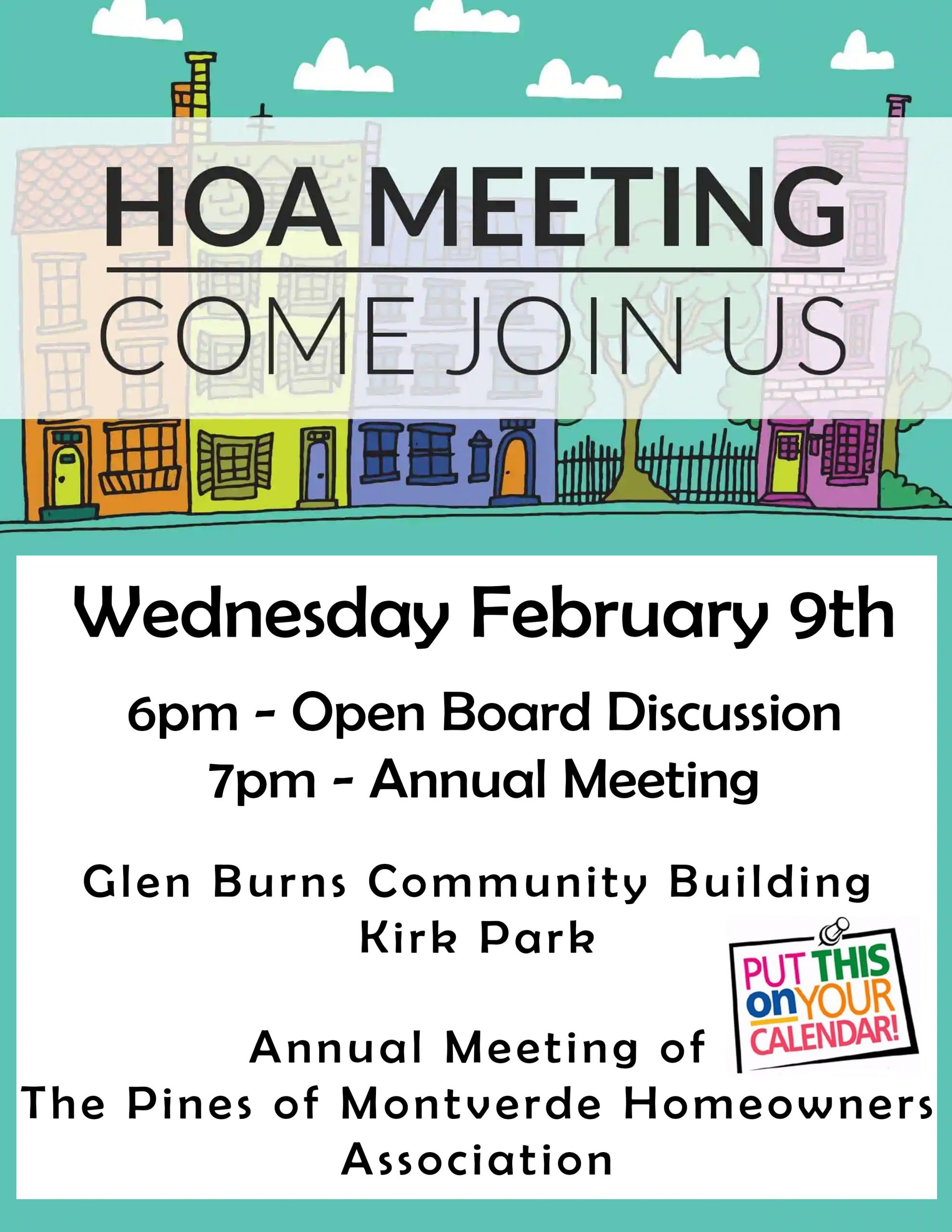 Annual HOA Meeting – Feb 9, 2021